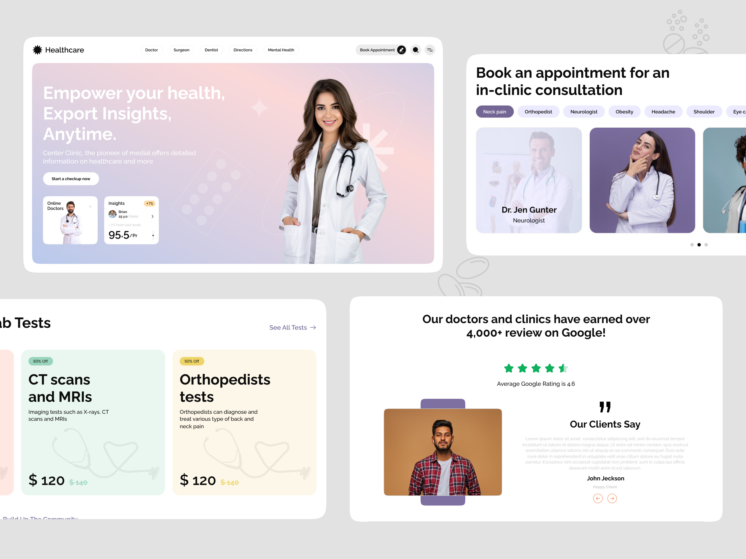 Healthcare Landing page branding design landing logo ui ui design uidesign white