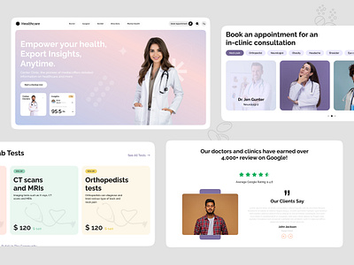 Healthcare Landing page branding design landing logo ui ui design uidesign white
