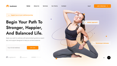 🧘 Yoga Website – Homepage UI Concept 2023 trend branding cleanui design graphic design illustration landingpage logo mindfului ui ux vector wellnessdesign yogalifestyle