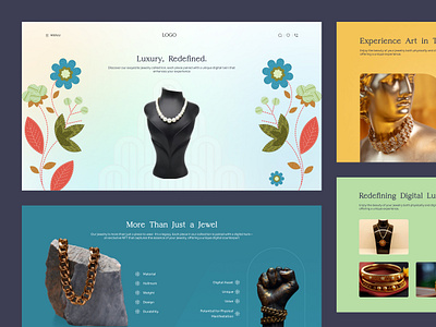 NFT jewelry - Landing page clean design jewelery landing page luxury minimal ui ui design uidesign