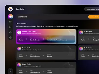 Data Surfer - SaaS Dashboard adobe xd ai dashboard data design landing ui ui design uidesign white