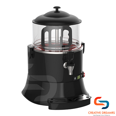 3D Product Design of Hot Chocolate Dispenser 3d 3d rendering 3dmodeling animation home kitchen appliance kitcheninnovation productdesign visualization