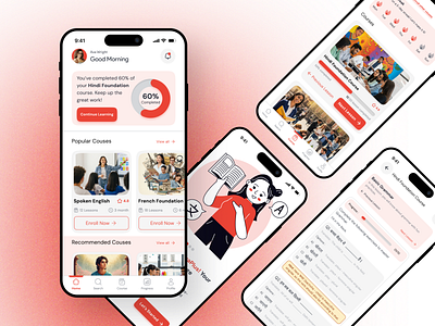 LinguaPlus – Learn Languages with Confidence & Flow appconcept course courseapp designsystem edtech educationapp iosdesign languageapp languagedesign learning learningapp minimaldesign mobiledesign modernui onlineeducationapp studyapp ui uiinspiration uxdesign uxui
