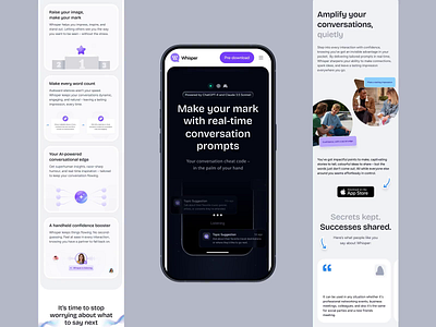 Website for AI-Powered Transcription & Communication Assistant adaptive ai ai platform animation landing page outcrowd responsive responsive design ui uiux ux design web web design web development webflow website