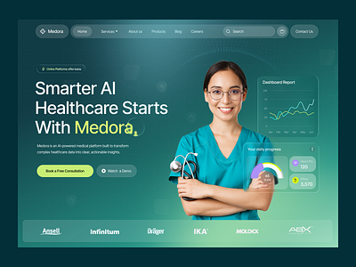 Medical Website Design ai healthcare platform appointment booking clean web design clinic website ui dashboard ui doctor booking ecommerce health tech design healthcare healthcare website hospital landing page landing page medical dashboard medical website modern landing page patient portal ui pharmacy responsive medical ui telemedicine ui web design