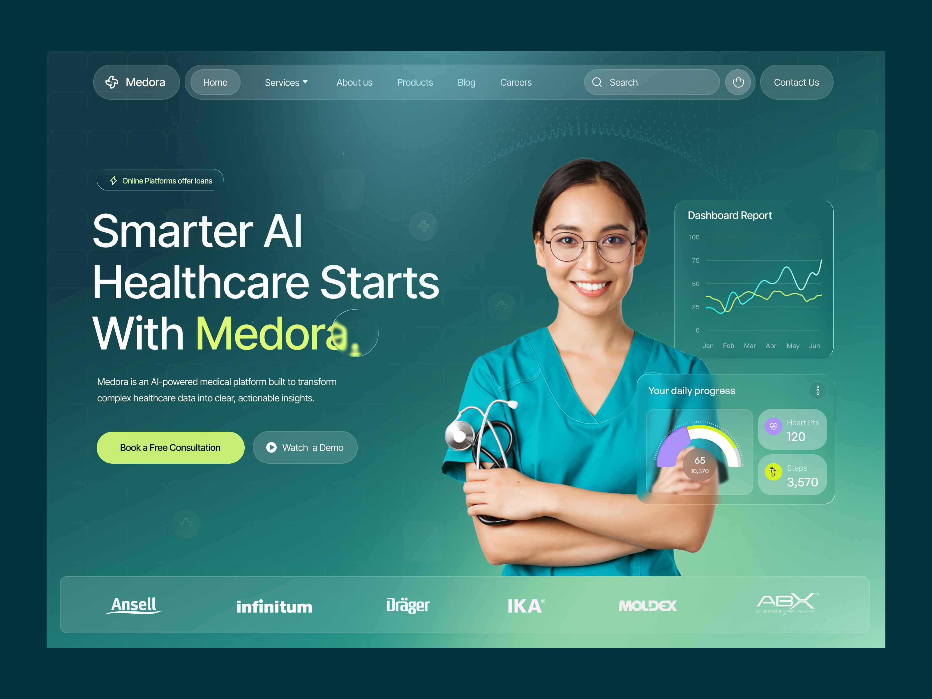 Example of Healthcare Website UI UX Design