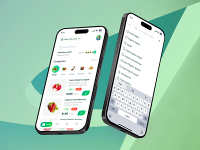 Grocery Mobile App UI/UX appdesign cleanui darkmodeui design veli ecommerceapp freshdesign groceryapp minimaldesign mobileappdesign mobileui productdesign search shoppingapp smartsearch somitro sumon uidesign uiux userexperience userinterface uxdesign