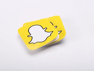 Snapchat Custom Vinyl Stickers for Laptops | StickerDot NZ animation branding custom stickers designs die cut graphic design labels logo logo design printing social media sticker printing stickers