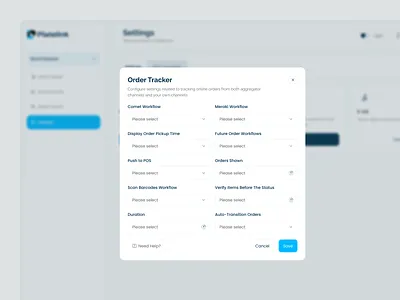 AI Restaurant Automation Software Order Tracker & E-bill Setting admin panel dashboard settings design system e bill settings e wallet digital wallet app e wallet technology money management app order order tracker product design sales sales dashboard sales management settings page shipment tracker tracker tracking transaction tracking web app web application