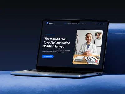 Healthcare Website UI Design | Telecare clean design figma healthcare healthcare ui telemedicine ui design website website design agency wellness