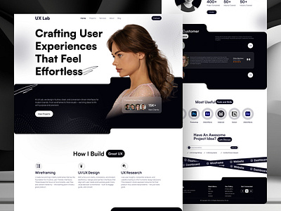 Personal Portfolio Website Design graphic design modern portfolio ui uiux ux web website