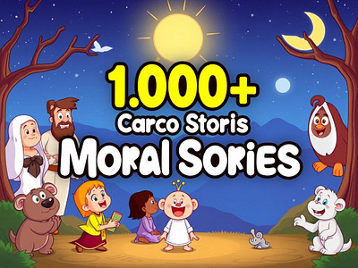 1,000+ Cartoon Moral Stories Bundle for Kids & Parents family friendly cartoons