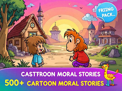 Fun & Educational: 500+ Cartoon Moral Stories Pack kids values education