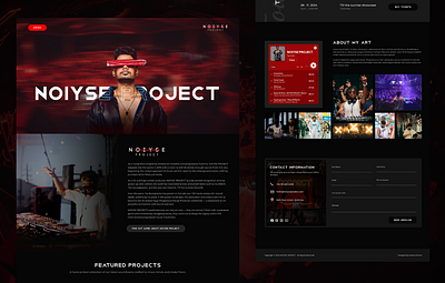 Web UI design for DJ artist animation dj graphic design ui uiux ux website