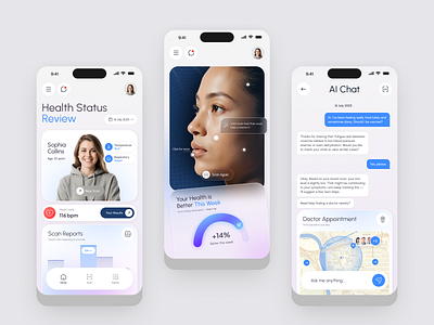 Mobile design for Healthcare app design application application design design interface ios app ios app design mobile mobile app mobile app design product service startup ui uiux ux