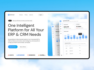 SaaS Website/Landing Page ai saas crm landing page crm website cro landing page erp landing page erp website landing page saas landig page saas landingpage saas platform saas tool saas ui saas uiux saas website sme smes startup saas web design website website design