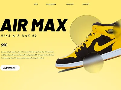 UI Design For Nike Shoes. creative figma minimalist photoshop ui website