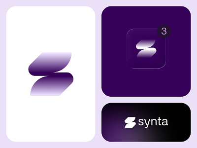 Synta Logo Branding app app icon brandidentity branding letter s lettertype logo logodesign logodesigner mark minimal modern purple logo s monogram saas simple software symbol tech technology