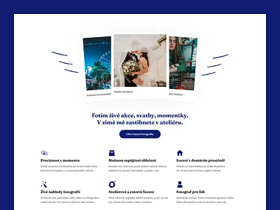 Creative Template - Client work button creative feature feature list figma icon icons photo photo list photographer photography section template wedding