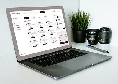Coffee shop Menu Dashboard branding dashboard design graphic design mobile app design ui ux