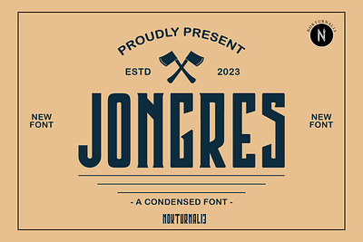 Jongres - Condensed Modern Jersey Font adventure font brand identity branding business condensed font display font font font design free font identity jersey font layout font logo retro font vintage font