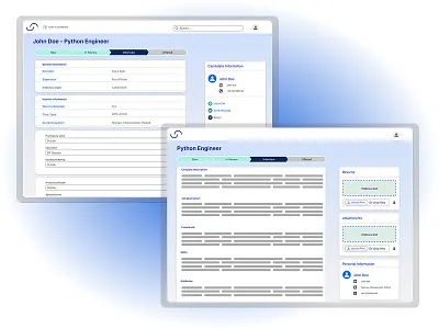 Recruitment System for Recruiters and Candidates dashboard erp design modular design system recruitment system ux