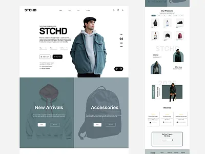 Streetwear Landing Page — STCHD® clothing brand clothing store commerce design dribble fashion ui fashion website figma landing page minimalist design modern ui streetwear ui ux ux design web design