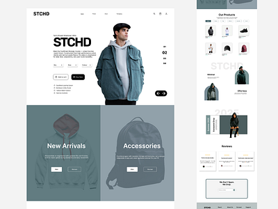Streetwear Landing Page — STCHD® clothing brand clothing store commerce design dribble fashion ui fashion website figma landing page minimalist design modern ui streetwear ui ux ux design web design