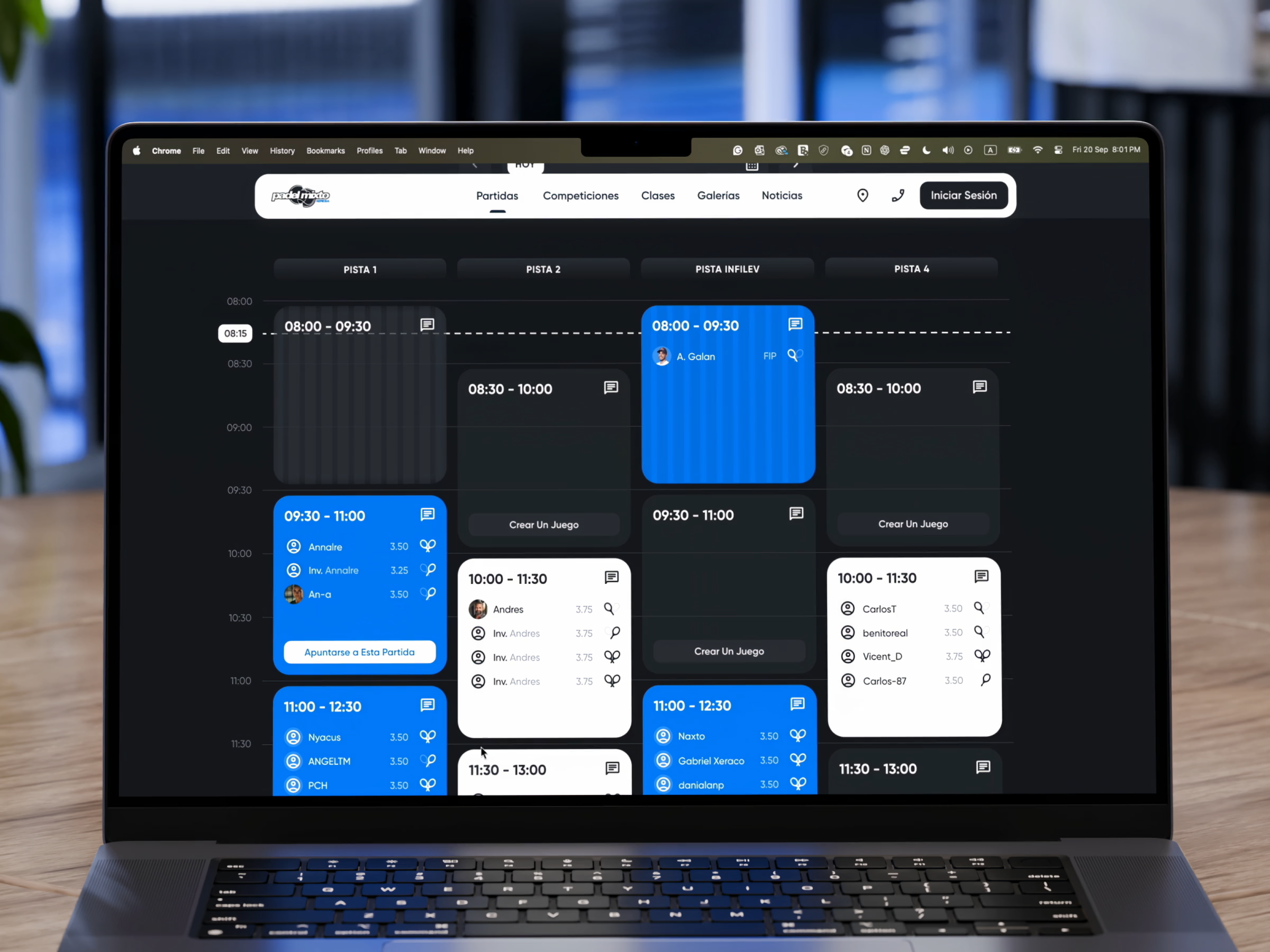 Padel Mixto by Unravel matchschedule padeldesign padelplatform padelux platform sportplatfom user experience