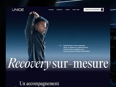 Gym website bleu bowing boxe classe da dark discovery fit fitness france gym landing lyon recovery run running salle sport website