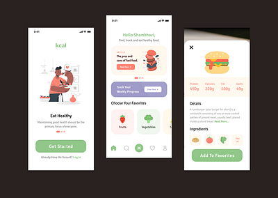 KcalWise – Your Pocket Nutrition Guide appdesign caloriecounter cleanui dailytracking darkmodeui figmadesign fitnessapp foodappdesign foodtracker healthapp healthyeating healthylifestyle minimaldesign mobileui nutritionapp userinterface uxuidesign visualdesign wellnessapp wellnessdesign