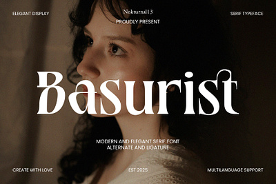 Basurist - Unique Elegant Modern Serif Bold brand identity branding business design display font elegant font font font design identity ligature font logo logotype modern font serif font