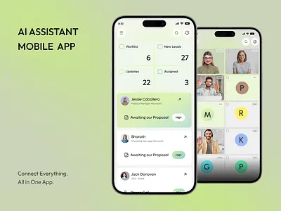 AI Assistant app ai ai assistant app assistant chat chat app chatbot communication crm dashboard graphic design interface message app mobile app saas service ui ux web design