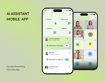 AI Assistant app ai ai assistant app assistant chat chat app chatbot communication crm dashboard graphic design interface message app mobile app saas service ui ux web design
