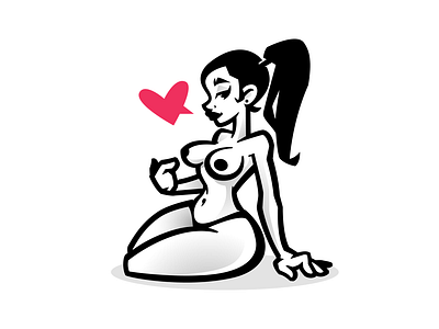 love character girl illustration illustrativelogo logo love