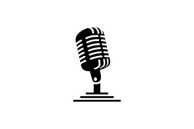 Podcast Vintage Logo Design black graphic design hipspter icon logo mic microphone retro trend unique vintage