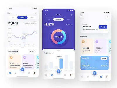 Intuitive Cost Management Mobile App android app app design budget app clean design cost management dashboard design data visualization expense tracker financial app financial planning fintech mobile app modern ui money management personal finance product design saving money ui uiux design