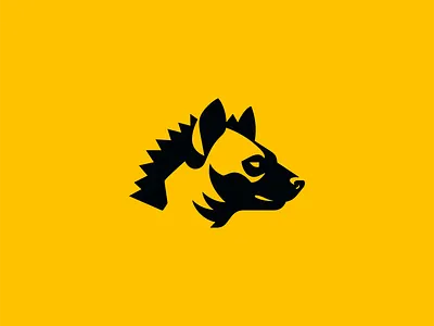 Bold Hyena Logo animal bold branding design emblem geometric hyena icon identity illustration logo mark nature predator sports symbol vector wild