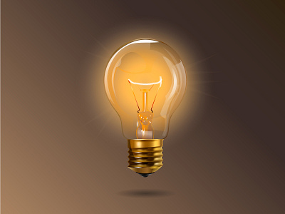 Realistic vector light bulb graphic design illustration lightbulb realistic ui vector
