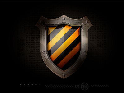 Game illustration. Protective shield. design game illustration interface realistic ui ux vector