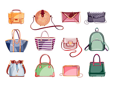 Hand bag design hand bag illustration vector