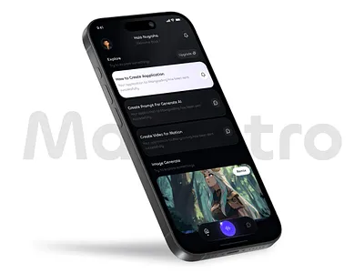 Maesstro - UIKit Chatbot Application ai ai chatbot application artificial intelligence bot chat chat ai chatbot chatbot ai chatbot app clean dark mangcoding modern ui ux web design