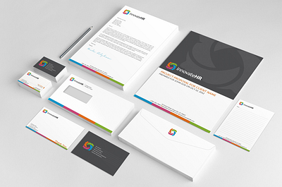 Corporate Stationery Design set created for innovateHR brandidentity business businessessentials corporate corporatebranding graphicdesign marketing stationary design