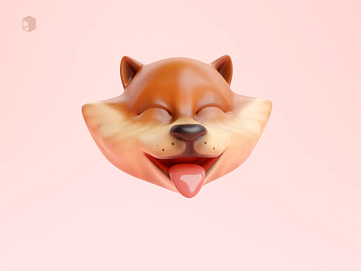 Shiba inu - 3D animation 3d 3d animation 3d dog 3d head animation blender cartoon cute design dog illustration illustrations memoji motion graphics resources shiba inu stylized