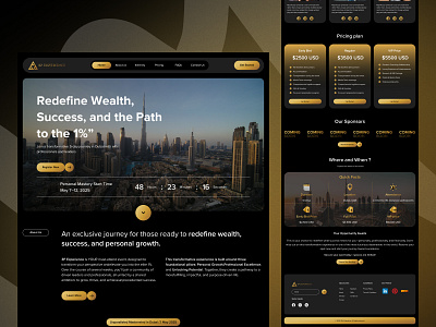 The Burj Event - Luxury Travel Experience Platform clean dubai fashioned figma gradient heroimage itinerary luxurytravel minimal mobileapp nightcity pricingtable prototyping responsive skyline travel uidesign ux uxdesign webdesign