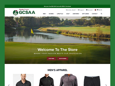 Florida Golf Association // Web Design accessories apparel ecommerce golf golf store lifestyle retail sports web design