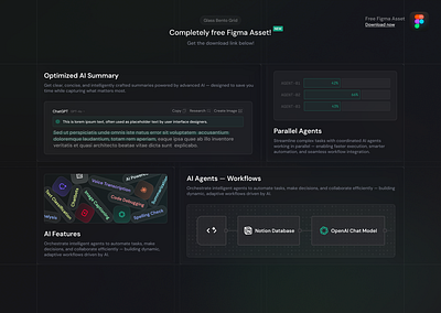 Glass Bento Grid – Free Figma Kit 🍋 ai bento bento grid design devops figma file figma kit figma template free free download interface ui ui design ui kit