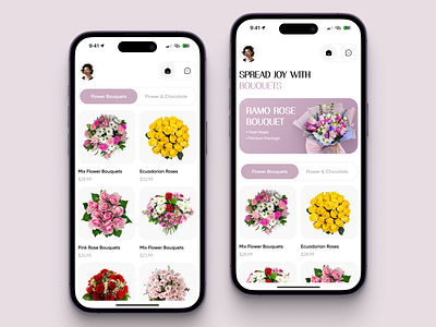 Flower Delivery App UI app app design app designer delivery app ecommerce app figma designer flower app minimal app modern app trrendy ui ui design ui designer uiux designer user interface ux ux design ux designer visual design website design