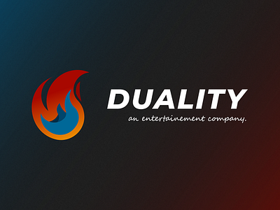 Duality - The Daily Logo Challenge Day 10 branding daily logo challenge design duality entertainement entertainement company flame flame logo graphic design logo tdlc