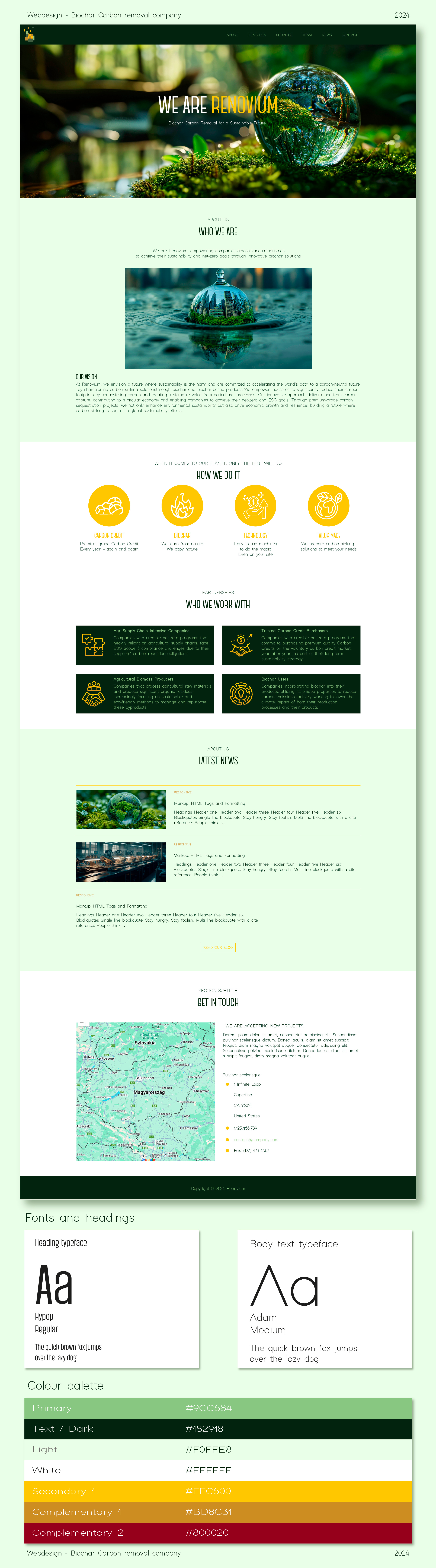 RENOVIUM Biochar company webdesign design graphic design ui webdesign webpage